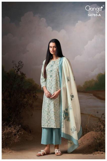 Ganga brahvii 4785 drops cotton dress material wholesale